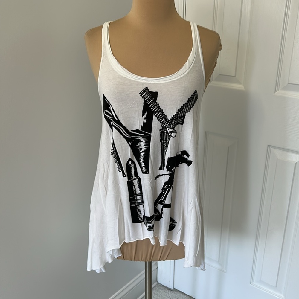 Lauren Moshi NYLA Lily Basic Swing Tank White - Picture 2 of 8